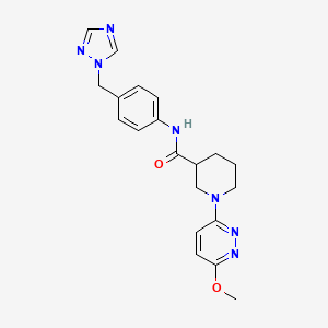 1-(6-methoxypyridazin-3-yl)-N-[4-(1H-1,2,4-triazol-1-ylmethyl)phenyl]piperidine-3-carboxamide