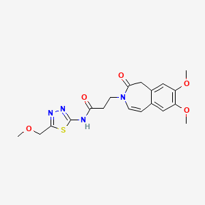 molecular formula C19H22N4O5S B11001364 3-(7,8-dimethoxy-2-oxo-1H-benzo[d]azepin-3(2H)-yl)-N-(5-(methoxymethyl)-1,3,4-thiadiazol-2-yl)propanamide 