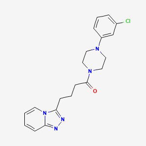 1-[4-(3-Chlorophenyl)piperazin-1-yl]-4-([1,2,4]triazolo[4,3-a]pyridin-3-yl)butan-1-one