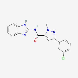 N-(1H-benzimidazol-2-yl)-3-(3-chlorophenyl)-1-methyl-1H-pyrazole-5-carboxamide