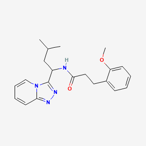 3-(2-methoxyphenyl)-N-[3-methyl-1-([1,2,4]triazolo[4,3-a]pyridin-3-yl)butyl]propanamide