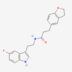 3-(2,3-dihydro-1-benzofuran-5-yl)-N-[2-(5-fluoro-1H-indol-3-yl)ethyl]propanamide