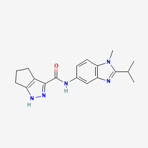 N-[1-methyl-2-(propan-2-yl)-1H-benzimidazol-5-yl]-2,4,5,6-tetrahydrocyclopenta[c]pyrazole-3-carboxamide