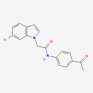 molecular formula C18H15BrN2O2 B11001458 N-(4-acetylphenyl)-2-(6-bromo-1H-indol-1-yl)acetamide 