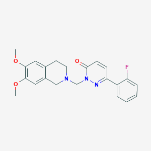 2-[(6,7-dimethoxy-3,4-dihydroisoquinolin-2(1H)-yl)methyl]-6-(2-fluorophenyl)pyridazin-3(2H)-one