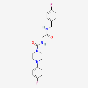 molecular formula C20H22F2N4O2 B11001466 N-{2-[(4-fluorobenzyl)amino]-2-oxoethyl}-4-(4-fluorophenyl)piperazine-1-carboxamide 