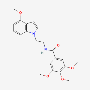 molecular formula C21H24N2O5 B11001470 3,4,5-trimethoxy-N-[2-(4-methoxy-1H-indol-1-yl)ethyl]benzamide 