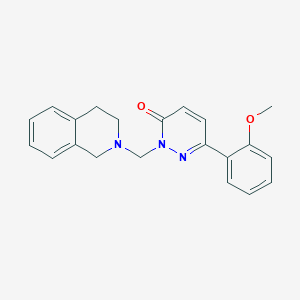 molecular formula C21H21N3O2 B11001475 2-(3,4-dihydroisoquinolin-2(1H)-ylmethyl)-6-(2-methoxyphenyl)pyridazin-3(2H)-one 