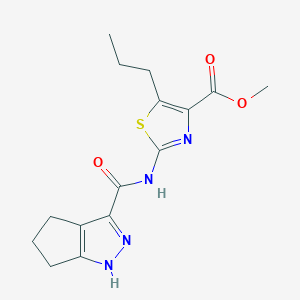 Methyl 5-propyl-2-[(1,4,5,6-tetrahydrocyclopenta[c]pyrazol-3-ylcarbonyl)amino]-1,3-thiazole-4-carboxylate