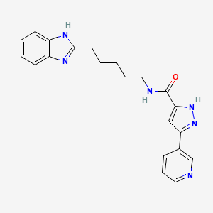 N-[5-(1H-benzimidazol-2-yl)pentyl]-5-(pyridin-3-yl)-1H-pyrazole-3-carboxamide