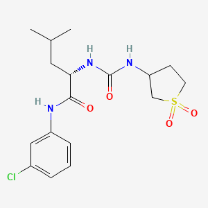 N-(3-chlorophenyl)-N~2~-[(1,1-dioxidotetrahydrothiophen-3-yl)carbamoyl]-L-leucinamide