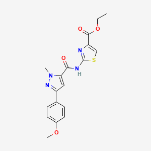 ethyl 2-({[3-(4-methoxyphenyl)-1-methyl-1H-pyrazol-5-yl]carbonyl}amino)-1,3-thiazole-4-carboxylate