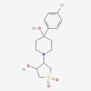 molecular formula C15H20ClNO4S B11001500 4-(4-Chlorophenyl)-1-(4-hydroxy-1,1-dioxidotetrahydrothiophen-3-yl)piperidin-4-ol 