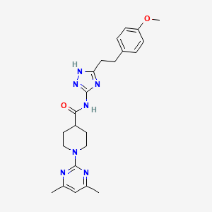 1-(4,6-dimethylpyrimidin-2-yl)-N-{3-[2-(4-methoxyphenyl)ethyl]-1H-1,2,4-triazol-5-yl}piperidine-4-carboxamide