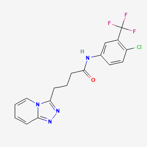 molecular formula C17H14ClF3N4O B11001507 N-[4-chloro-3-(trifluoromethyl)phenyl]-4-([1,2,4]triazolo[4,3-a]pyridin-3-yl)butanamide 