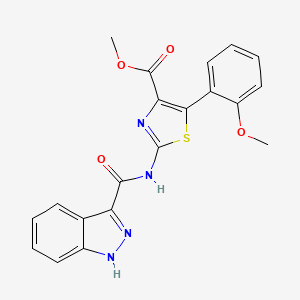 methyl 2-[(1H-indazol-3-ylcarbonyl)amino]-5-(2-methoxyphenyl)-1,3-thiazole-4-carboxylate