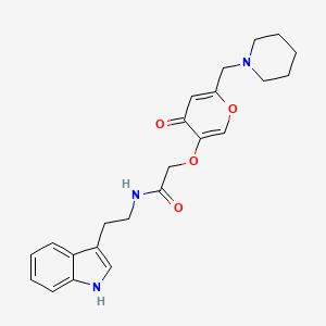 N-[2-(1H-indol-3-yl)ethyl]-2-{[4-oxo-6-(piperidin-1-ylmethyl)-4H-pyran-3-yl]oxy}acetamide