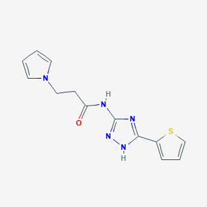 3-(1H-pyrrol-1-yl)-N-[5-(thiophen-2-yl)-1H-1,2,4-triazol-3-yl]propanamide