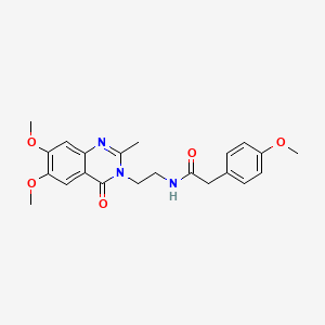 N-[2-(6,7-dimethoxy-2-methyl-4-oxoquinazolin-3(4H)-yl)ethyl]-2-(4-methoxyphenyl)acetamide