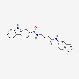 N-[4-(1H-indol-5-ylamino)-4-oxobutyl]-1,3,4,9-tetrahydro-2H-beta-carboline-2-carboxamide