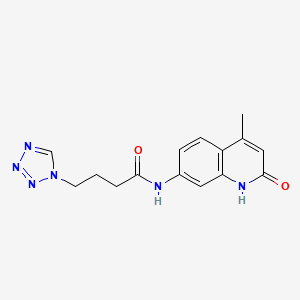 N-(2-hydroxy-4-methylquinolin-7-yl)-4-(1H-tetrazol-1-yl)butanamide