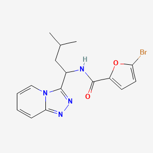 molecular formula C16H17BrN4O2 B11001577 5-bromo-N-[3-methyl-1-([1,2,4]triazolo[4,3-a]pyridin-3-yl)butyl]furan-2-carboxamide 