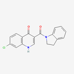 molecular formula C18H13ClN2O2 B11001582 7-chloro-3-(2,3-dihydro-1H-indol-1-ylcarbonyl)quinolin-4(1H)-one 