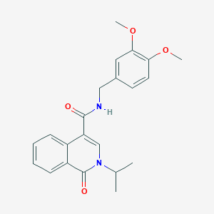 N-(3,4-dimethoxybenzyl)-1-oxo-2-(propan-2-yl)-1,2-dihydroisoquinoline-4-carboxamide