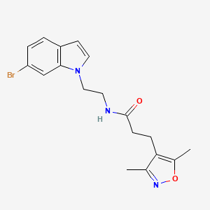 molecular formula C18H20BrN3O2 B11001606 N-[2-(6-bromo-1H-indol-1-yl)ethyl]-3-(3,5-dimethyl-1,2-oxazol-4-yl)propanamide 