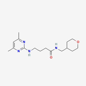 4-((4,6-dimethylpyrimidin-2-yl)amino)-N-((tetrahydro-2H-pyran-4-yl)methyl)butanamide