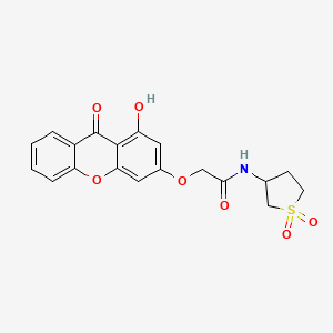 N-(1,1-dioxidotetrahydrothiophen-3-yl)-2-[(1-hydroxy-9-oxo-9H-xanthen-3-yl)oxy]acetamide