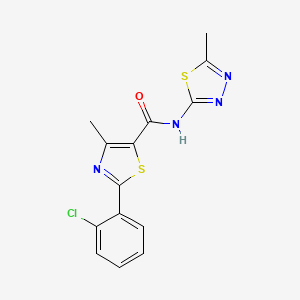 2-(2-chlorophenyl)-4-methyl-N-[(2E)-5-methyl-1,3,4-thiadiazol-2(3H)-ylidene]-1,3-thiazole-5-carboxamide