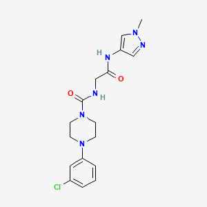 4-(3-chlorophenyl)-N-{2-[(1-methyl-1H-pyrazol-4-yl)amino]-2-oxoethyl}piperazine-1-carboxamide