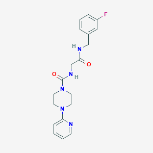 N-{2-[(3-fluorobenzyl)amino]-2-oxoethyl}-4-(pyridin-2-yl)piperazine-1-carboxamide