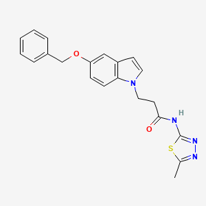 3-(5-(benzyloxy)-1H-indol-1-yl)-N-(5-methyl-1,3,4-thiadiazol-2-yl)propanamide