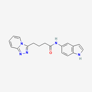 molecular formula C18H17N5O B11001716 N-(1H-indol-5-yl)-4-([1,2,4]triazolo[4,3-a]pyridin-3-yl)butanamide 