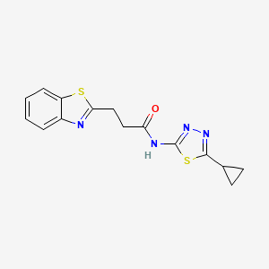 3-(1,3-benzothiazol-2-yl)-N-(5-cyclopropyl-1,3,4-thiadiazol-2-yl)propanamide