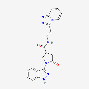 1-(1H-indazol-3-yl)-5-oxo-N-[2-([1,2,4]triazolo[4,3-a]pyridin-3-yl)ethyl]pyrrolidine-3-carboxamide