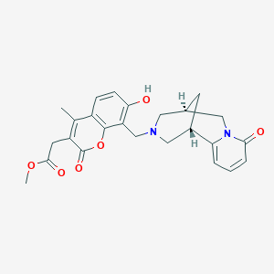 methyl (7-hydroxy-4-methyl-2-oxo-8-{[(1S,5R)-8-oxo-1,5,6,8-tetrahydro-2H-1,5-methanopyrido[1,2-a][1,5]diazocin-3(4H)-yl]methyl}-2H-chromen-3-yl)acetate