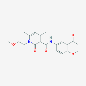 1-(2-methoxyethyl)-4,6-dimethyl-2-oxo-N-(4-oxo-4H-chromen-6-yl)-1,2-dihydro-3-pyridinecarboxamide