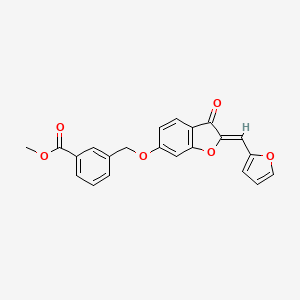 molecular formula C22H16O6 B11001746 methyl 3-({[(2Z)-2-(furan-2-ylmethylidene)-3-oxo-2,3-dihydro-1-benzofuran-6-yl]oxy}methyl)benzoate 