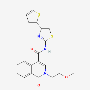 2-(2-methoxyethyl)-1-oxo-N-(4-(thiophen-2-yl)thiazol-2-yl)-1,2-dihydroisoquinoline-4-carboxamide