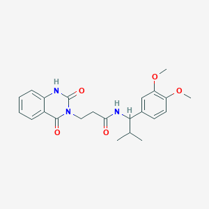 N-[1-(3,4-dimethoxyphenyl)-2-methylpropyl]-3-(2-hydroxy-4-oxoquinazolin-3(4H)-yl)propanamide