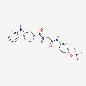 N-(2-oxo-2-{[4-(trifluoromethoxy)phenyl]amino}ethyl)-1,3,4,9-tetrahydro-2H-beta-carboline-2-carboxamide