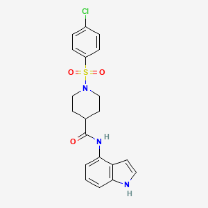 1-[(4-chlorophenyl)sulfonyl]-N-(1H-indol-4-yl)piperidine-4-carboxamide