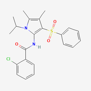 2-chloro-N-[4,5-dimethyl-3-(phenylsulfonyl)-1-(propan-2-yl)-1H-pyrrol-2-yl]benzamide