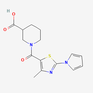 1-{[4-methyl-2-(1H-pyrrol-1-yl)-1,3-thiazol-5-yl]carbonyl}piperidine-3-carboxylic acid