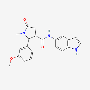 N-(1H-indol-5-yl)-2-(3-methoxyphenyl)-1-methyl-5-oxopyrrolidine-3-carboxamide