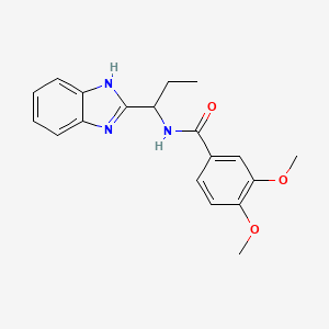 N-[1-(1H-benzimidazol-2-yl)propyl]-3,4-dimethoxybenzamide