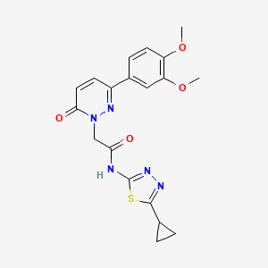 molecular formula C19H19N5O4S B11001801 N-[(2E)-5-cyclopropyl-1,3,4-thiadiazol-2(3H)-ylidene]-2-[3-(3,4-dimethoxyphenyl)-6-oxopyridazin-1(6H)-yl]acetamide 